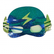 Superhelt glitrende maske blå