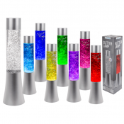Glitter Lava-lampe med fargeskiftende LED-lys