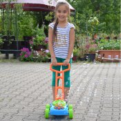 Gressklippere med såpebobler