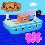 Peppa Gris trä båt med George figur