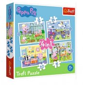 Peppa Gris 4 i 1 puslespill