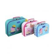 Peppa Gris kofferter i forskjellige størrelser 3-pakning