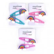 Hårspænde 2-pak, motiv regnbue