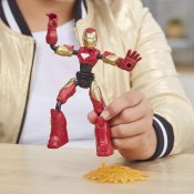 Avengers Iron man Bend og Flex figur med motorsykkel