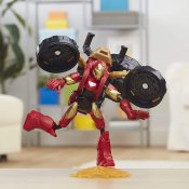 Avengers Iron man Bend og Flex figur med motorsykkel