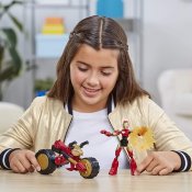 Avengers Iron man Bend og Flex figur med motorsykkel