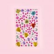 Klistremerker - Hjerter - Strass