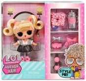 L.O.L. Surprise! Hair hair hair dukke blondt hår med 8 tilbehør, 1-pakning