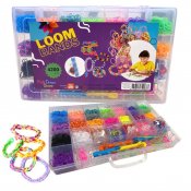 Fyndbox-4-pack Loom band startpakke med 19200 deler - Lag ditt eget armbånd!