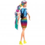 Barbie Leopard Rainbow hårdukke