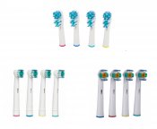 12 pakke Oral-B-kompatibel tannbørstehodet, mixpaket