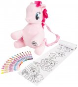 My Little Pony ryggsekk med ritpappers roll og fargestifter