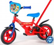 Paw Patrol Barn Bike 10 tommer med trening hjul og sykkel bar