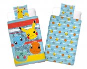 Pokémon sengetøy dynetrekk 150x210 cm med pikachu -hodetelefoner