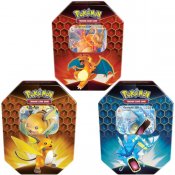 Pokémon 3-pack Hidden Fates Tin samlekort Charizard, Gyarados og Raichu