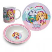 Paw Patrol (Skye og Everest), Frokost satt i porselen, tallerken, bolle og krus