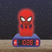Spiderman Night Light med vekkerklokke