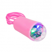 Rosa diskolampe med fargeskiftende LED-lys