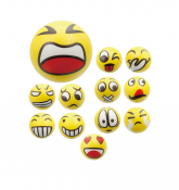 2-pack Stress Ball med Emoji fag som roer nervene!