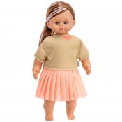 Skrållan snakkende dukke med brunt hår 45cm