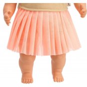 Skrållan snakkende dukke med brunt hår 45cm