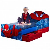 Spiderman-seng med oppbevaring og innebygd nattlys
