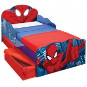 Spiderman-seng med oppbevaring og innebygd nattlys