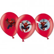 Spiderman ballonger 6-pack latex 28 cm