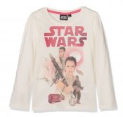 Star Wars langermet hvit t-skjorte