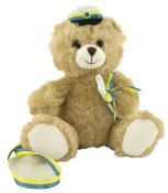 Studentbamse med bånd, 18cm