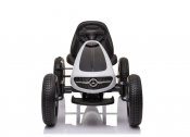 Trampoline Mercedes Benz gokart hvit