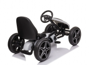 Trampoline Mercedes Benz gokart hvit