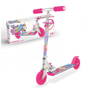 Unicorn sammenleggbar scooter rosa