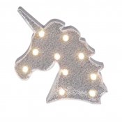 Unicorn veggdekorasjon med LED -lys