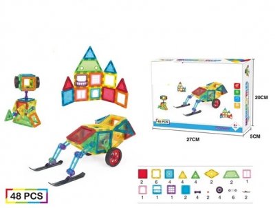 Magnetisk byggesett - 48 deler - Magmaster