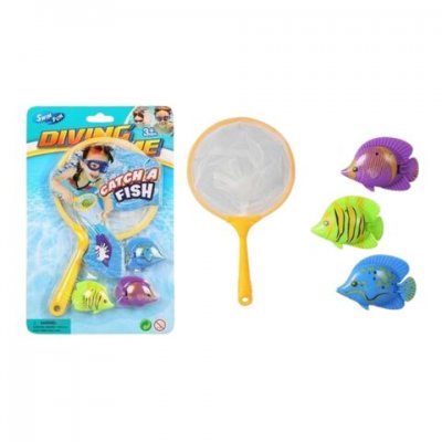 DYKKELEKE FISK MED HÅV I BLISTER