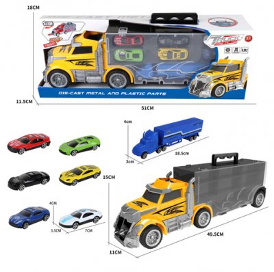 Lastebil med 7 Biler