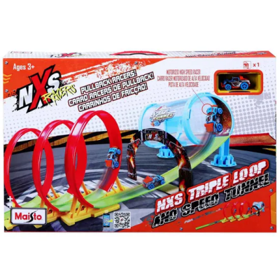 Bilbane og bil - Med 3 sløyfer og fartstunnel