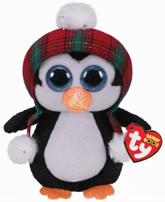TY Kosedyr Christmas Collection Cheer Pingvin Beanie Boos 15 cm