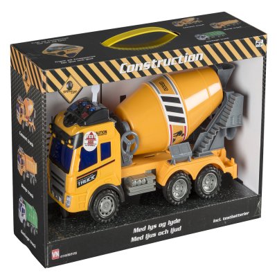Lastebil med sementmikser, lyd og lys
