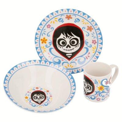 Coco sett 3 deler, tallerken, en bolle og krus