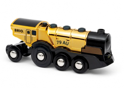 BRIO World mektig gull action lokomotiv