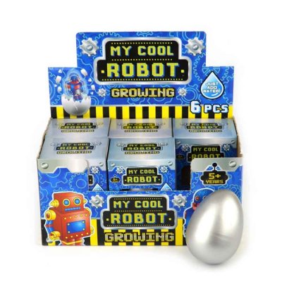 Robot egg som klekker selv, ca 11 cm