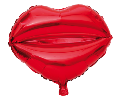Folie ballonger, lepper, rød, 46 cm