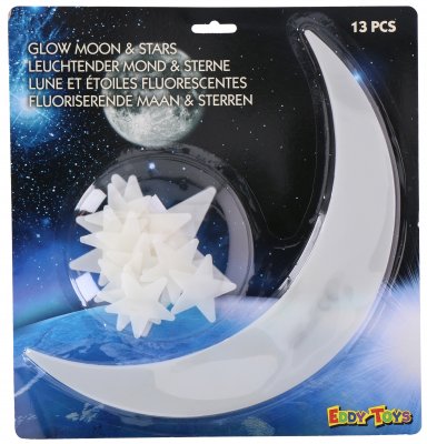 Luminous vegg dekor med månen og stjernene