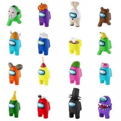 Among Us Crewmate Figurer med hatter 5-Pack