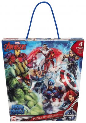 Pusselset 4-pack i Avengers motiver
