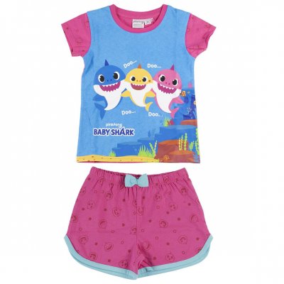 Baby Shark T-skjorte og shorts Sett rosa