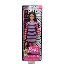 Barbie fashionistas med stripete kjole