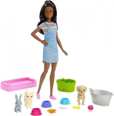 Barbie Play N Wash Pets lekesett